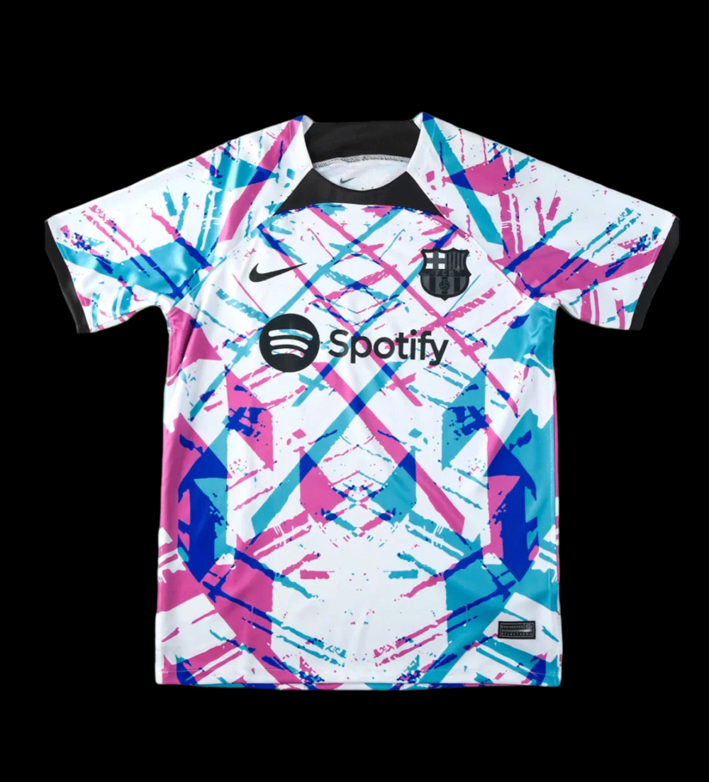 White/Pink & Blue Barcelona x Nike Jersey - Special Edition