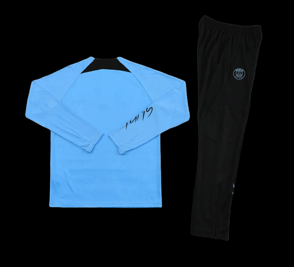 Sky Blue Black PSG Tracksuit - Image 2