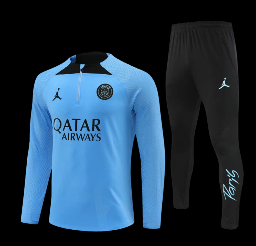 Sky Blue Black PSG Tracksuit