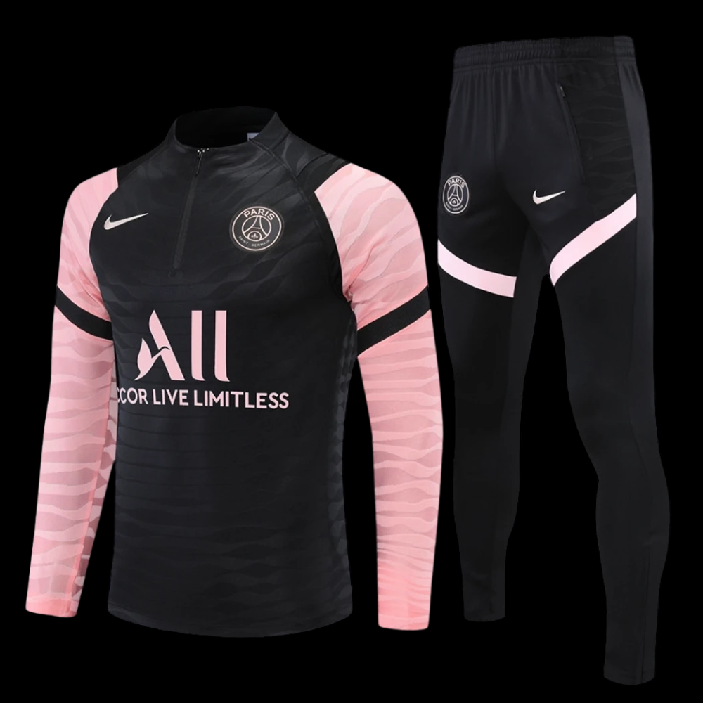 Paris Saint-Germain 21/22 Training Tracksuit (Black & Pink)