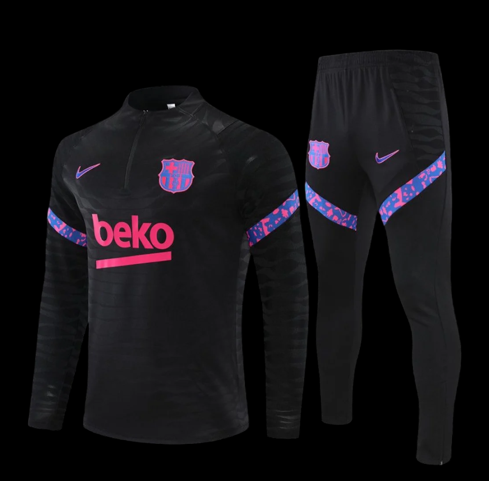 Black/Purple Barcelona Tracksuit Kit